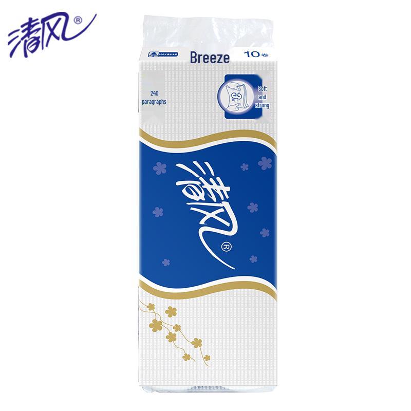 Breeze Core 3-Ply Toilet Paper, 240 Sheets per Roll, Eco Pack, 100 Rolls