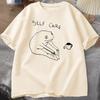 Funny Frog Self Care TShirt Women Retro Cottagecore Frog Print Tshirt Unisex Summer Round Neck Short Sleeve Tee cotton t Shirt