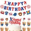Decorazioni Divertenti per Festa di Compleanno Baseball Striscione Buon Compleanno per Ragazzi Facile da Montare Striscioni in Cartoncino per Celebrazioni