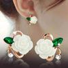 Elegant Rose Earrings Gemstone Earrings for Women