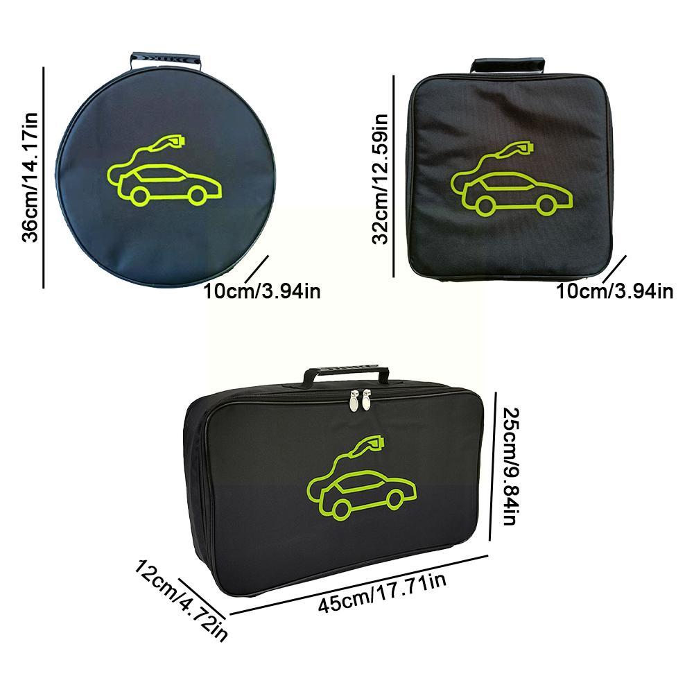 Car Charging Cables Storage Bag Jumper Carry Bag For Electric Vehicle Charger Plugs Sockets Charging Equipment Container