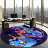 Huntrix (103) Round Office Rug Decorative Floor Rug for Office Bedroom Living Room and Home Space
