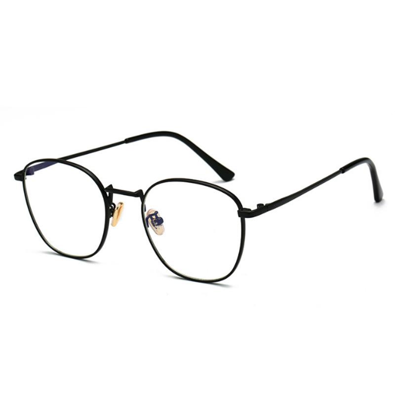 -1 -1.5 -2 -2.5 -3 -3.5 To -6.0 anti Blue Light Myopia Glasses Women Men Retro Metal Big Frame Square Students Myopia Glasses