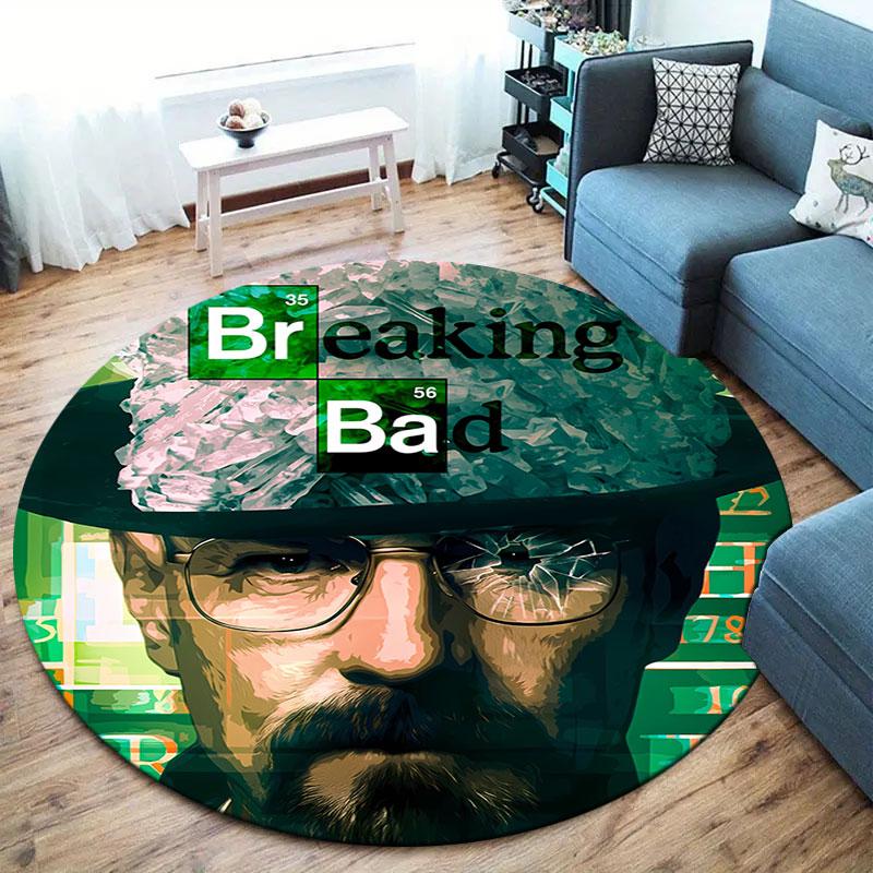 breakingbad Round Area Rug,Carpet Rug for Living Room Bedroom Sofa Playroom Decor,Non-slip Floor Mat