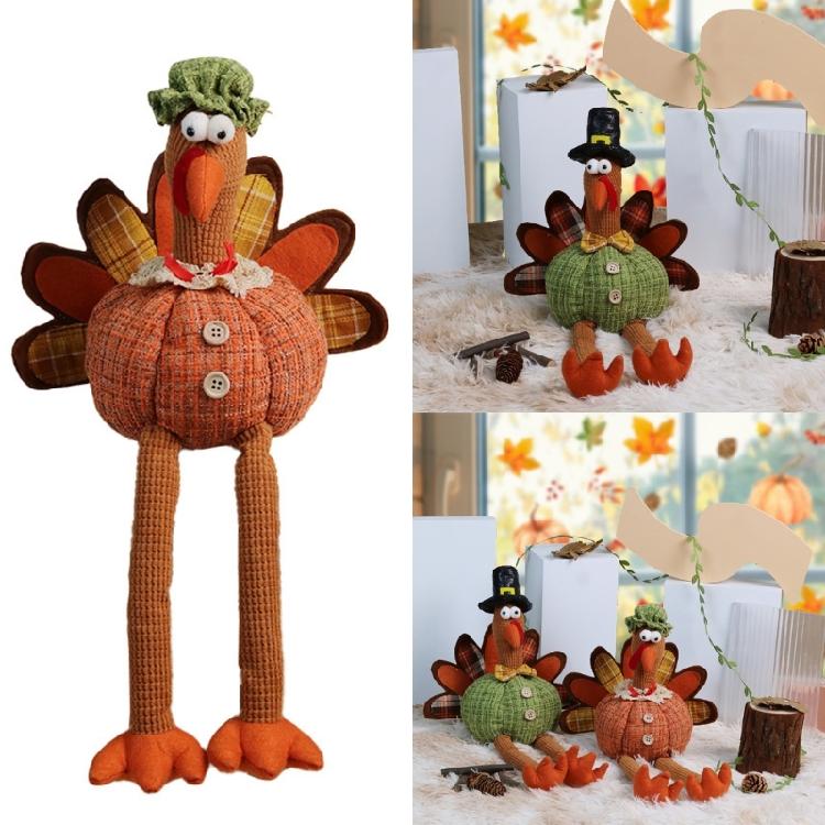 Seasonal Ornament Turkey Decorative Figurine Thanksgiving Holiday Decors Party Supply Harvest Festival Kitchen Layouts