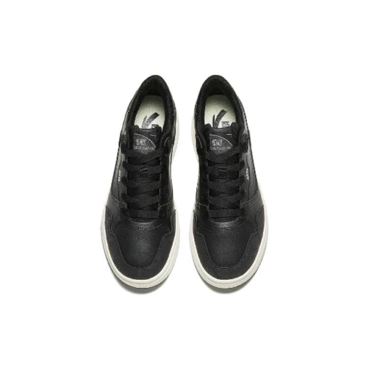 New Anta Cushioning Wear Resistant Low Top Skateboard Shoes Men's Black 112418012-2