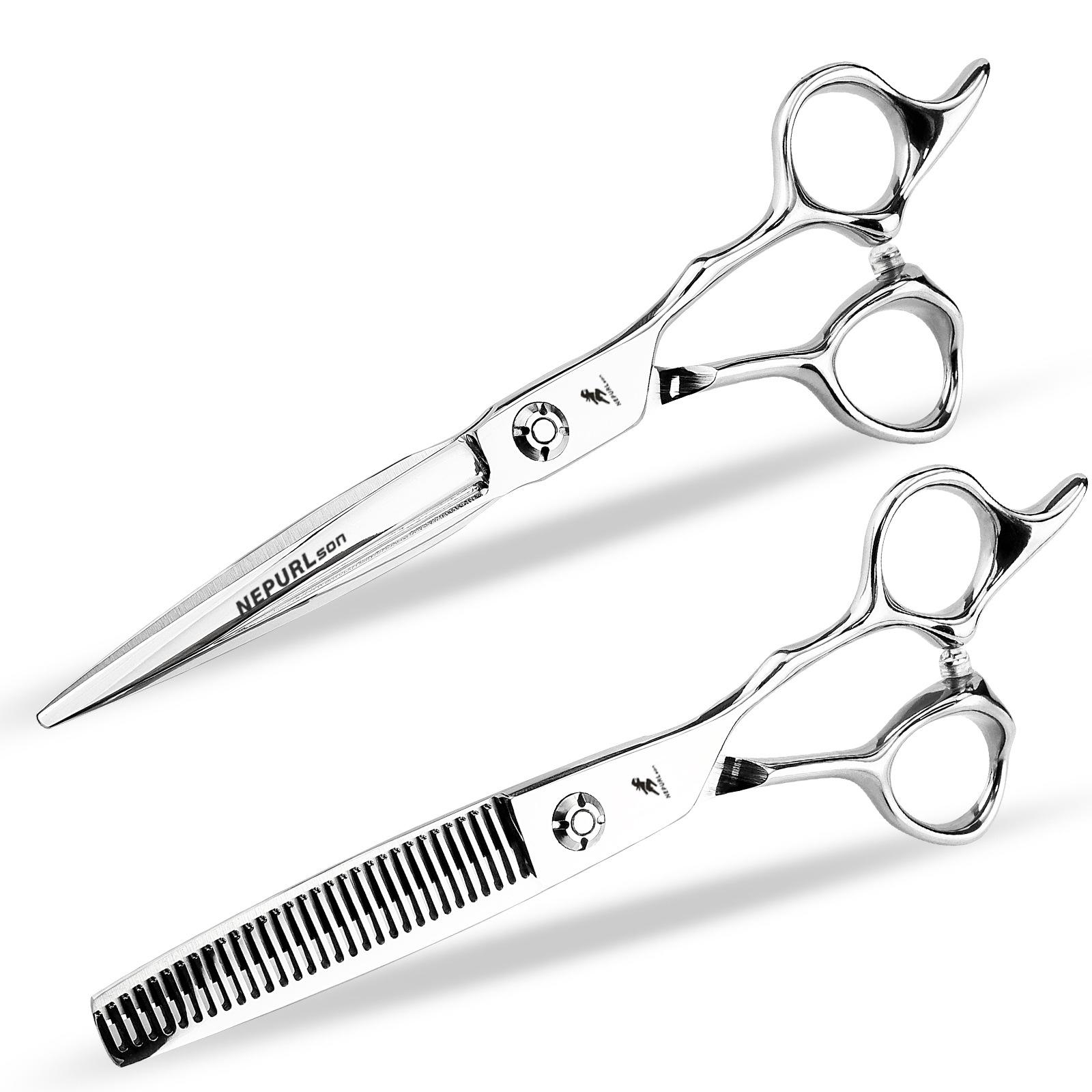 6.0 Inch Fmi-12 Silver, Hair Scissors, Hair Scissors, Flat Scissors, Bangs Scissors, Teeth Fmi-12 flat scissors