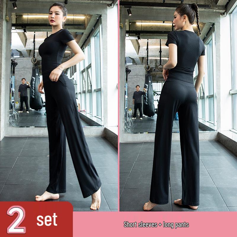 Women s Slim Fit Short Sleeve Yoga Suit - Skin-Friendly, Waist-Cinched, Quick-Drying Sportswear for Summer Fitness M