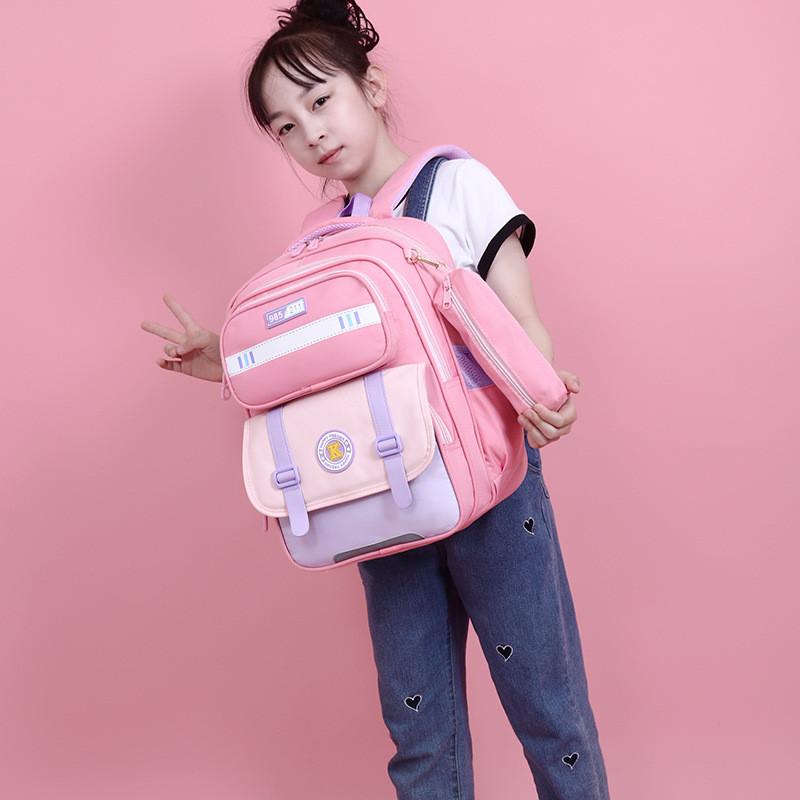 Cute Animal Print School Backpack Ideal For Boys And Girls In Grades One To Six