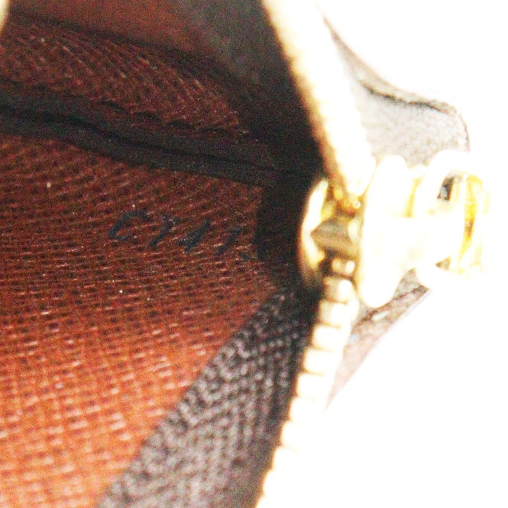 Louis Vuitton Pochette Cre Coin Purse M62650 Brown Monogram Canvas Unisex Used