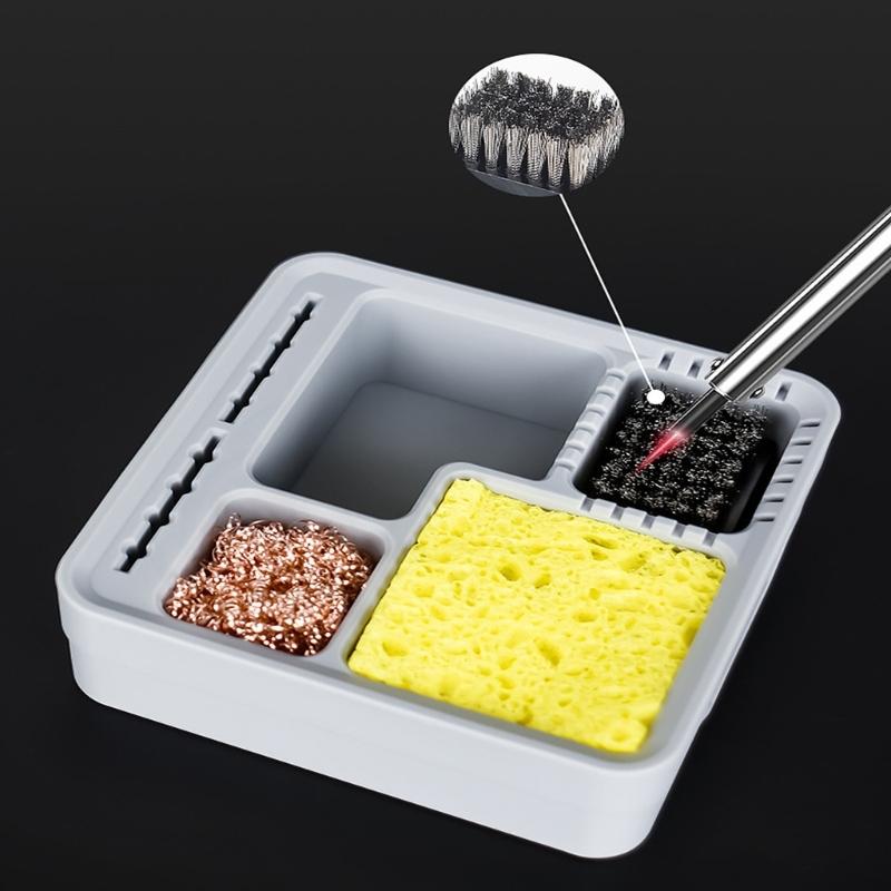 Heat Resistant Silicone Solder Scrap Container Welding Debris Tray For High Temperature Soldering Tasks