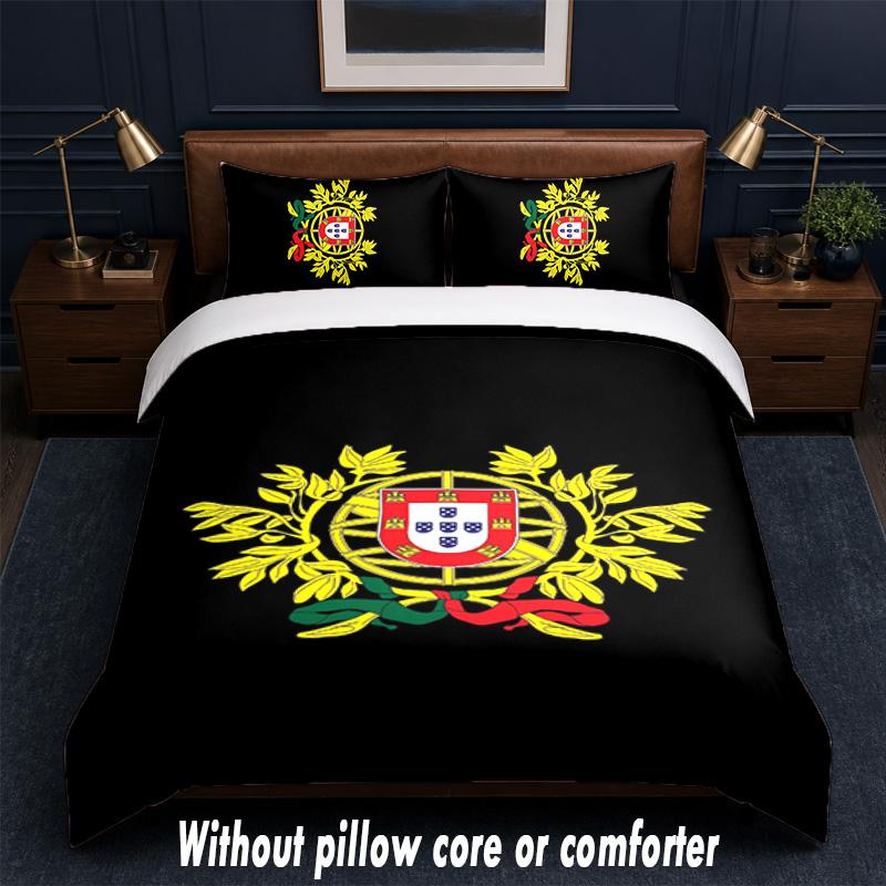 Portugal Design Bed Bedding Set 1 Duvet Cover + 2 Pillowcases Soft Breathable Household Bed Linens