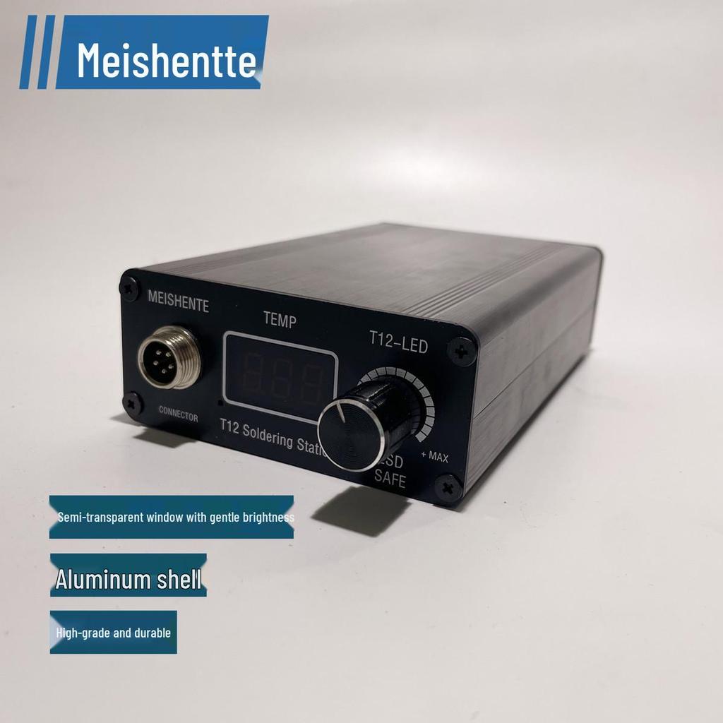T12 Soldering Station: High-Power Digital Electric Iron with Adjustable Temperature, Sleep Mode, and Cabbage White Light, Featuring T12 Soldering Tip.