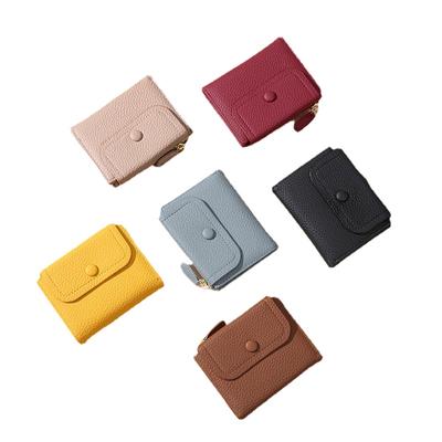 New Fashion PU Leather Women Wallets Short Student Small Wallet Zipper Coin Purse Cute Credit Card Holder Mini Lady Wallet Purse