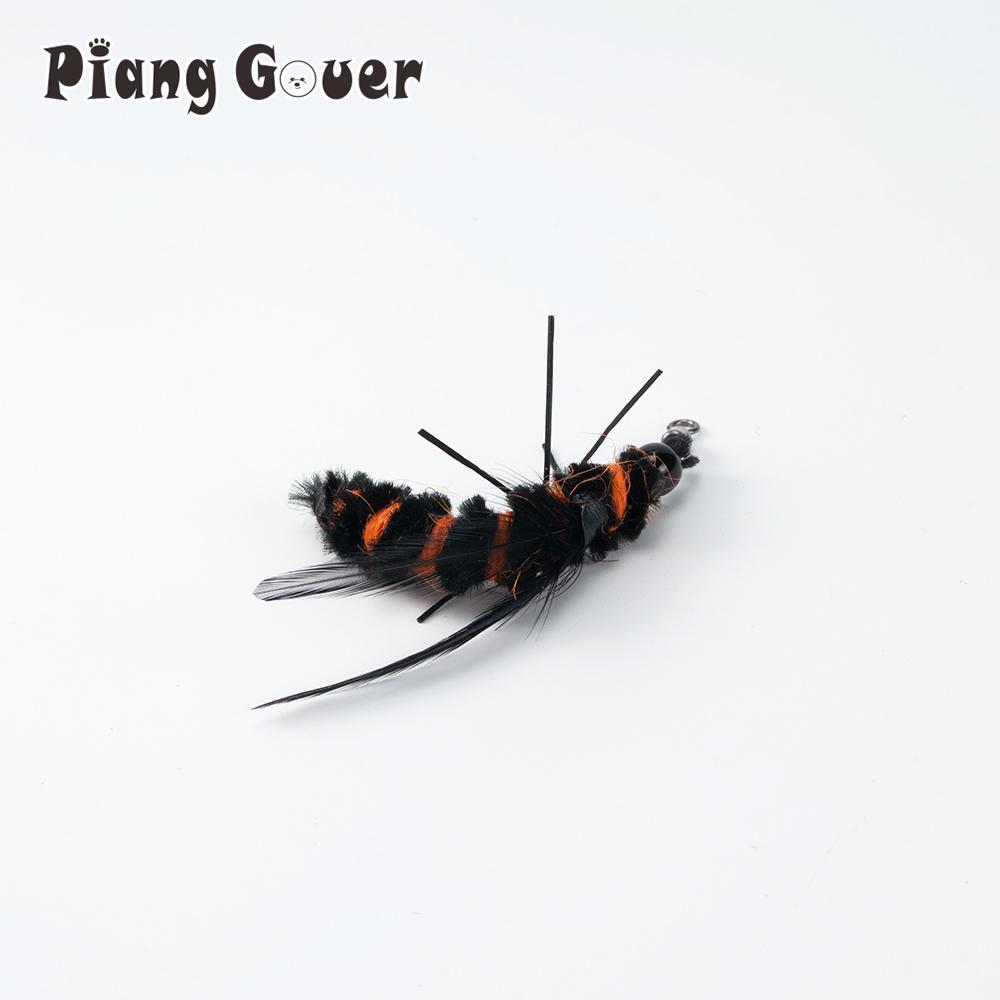 Wholesale Orange Black Rope Hornet Artificial Insects Cat Toy Teaser Stick for Changing Heads Pet Toys Wand Accessories