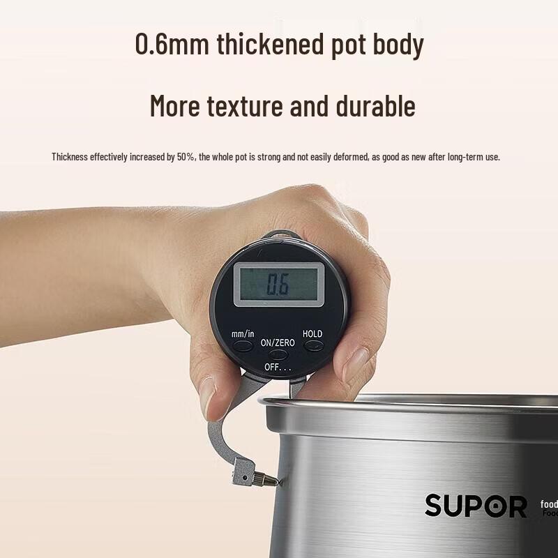 Supor 304 Stainless Steel 22CM Non-Overflow Soup Pot
