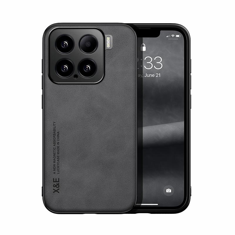 For Xiaomi 15,15 Pro Case Shockproof Leather Texture Silky Feel Cover With Magnetic Attaction Inside For Xiaomi Mi 15