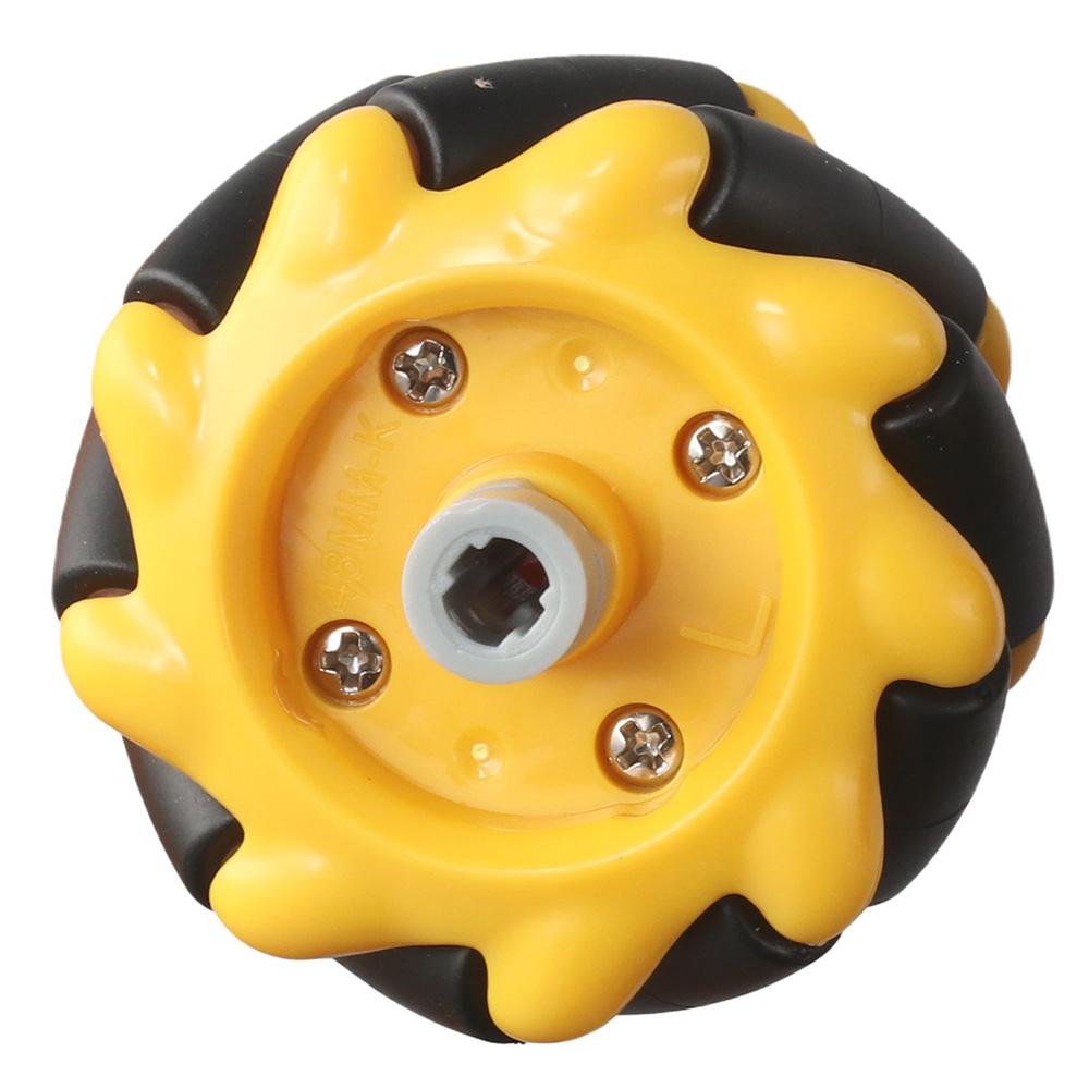 1Pc Useful Plastic Mecanum Wheel Yellow 48mm Omni-Directional Wheel DIY Toy Components for TT Motor Arduino DIY Robot Car