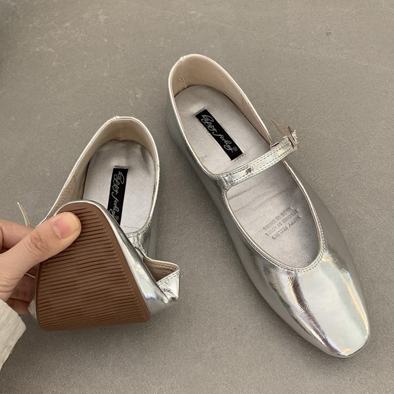 Fashion 2025 Spring Autumn Flat Mary Janes Shoes Woman Candy Color Soft Leather Ballet Flats Ankle Strap Comfy Mocaasins for Woman
