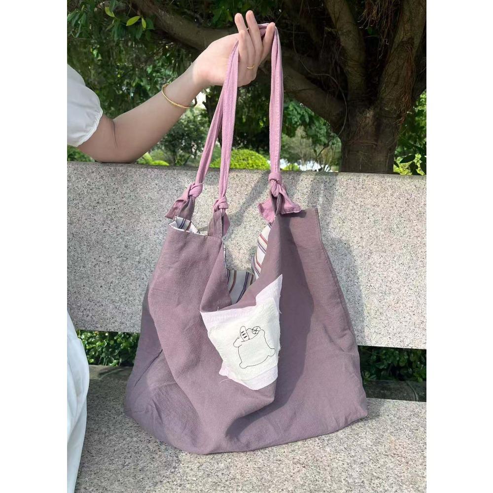 2025 новый корейский ленивый стиль ретро сумка через плечо Цзян фиолетовый литературный и универсальный вместительная дорожная сумка-тоут женская