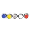 5Pcs Push Button Switch Metal 1NO 12mm 2A 36VDC with 5Pcs Nuts (red,yellow,blue,white,metallic)