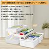 Large Capacity 3-Tier Tool Box, Multifunctional Storage Box, Semi-Transparent, 180-Degree Opening, Sewing Box with Handle, Tool Case, Home/Car Use, Sm