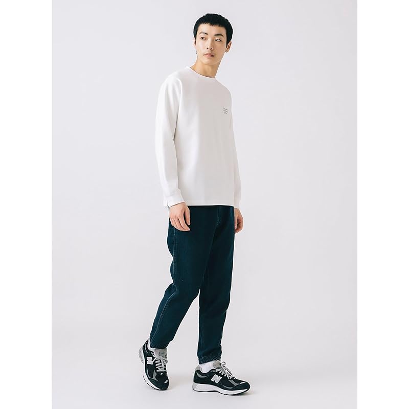 [Beams Heart] L/S TEE cardboard logo print long sleeve cut and sew men's WHITE S