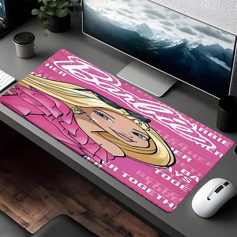 Barbie Theme Mouse Pad, Non Slip Rubber Base, Multifunctional Office & Home Decor, Perfect for Workspace Personalization.