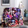 Cityscape Hazbin Nightmares Throws Blanket Flannel Blankets Plush for Couch Bed Gifts for Men Women Travel picnic blanket Christmas fan gifts