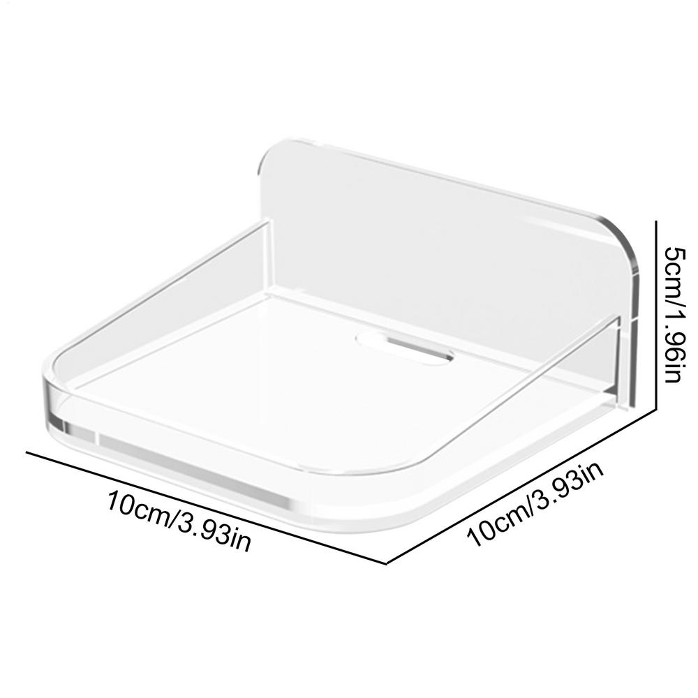 Small Clear Shelf Small Acrylic Shelf Security Camera Bracket Holder Floating Display for Window Apartment Renter Bedroom Dorm