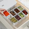 Kitchen Spice Pots,Seasoning Box with Cover,8 Compartments Gadgets,Salt Container,Sugar Bowl Set