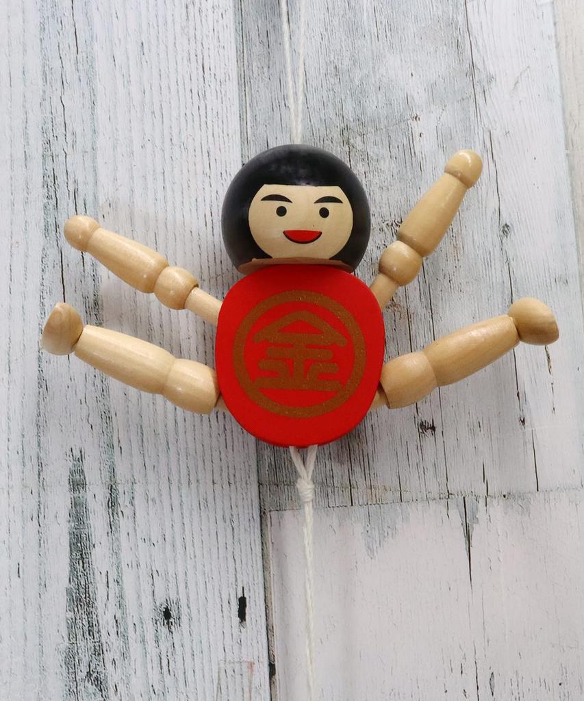 Traditional wooden hanging doll Kintaro