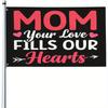 1pc Multi-size Optional Large Mother's Day Flag Featuring a Heart-shaped Design with the Words "I Love My Mom". Made of Durable Polyester, Easy To Han