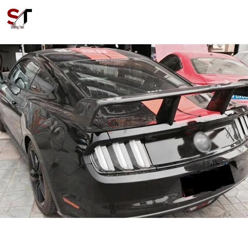 Ford Mustang Carbon Fiber Rear Spoiler Diffuser Stabilizer Trim