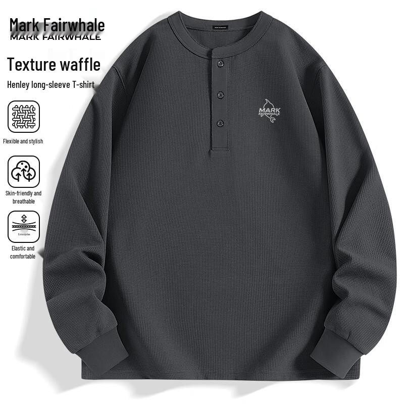 Mark Fairwhale Men s Waffle Knit Long-Sleeve T-Shirt 3XL