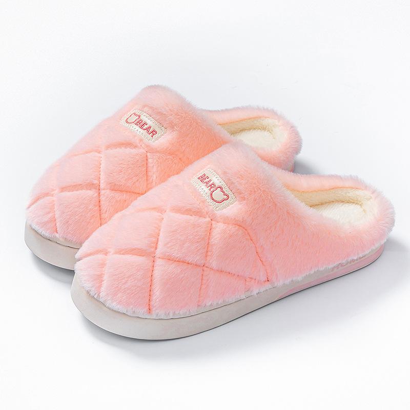 2025 new cotton slippers home leisure autumn and winter plush cotton shoes indoor home warmth home couple