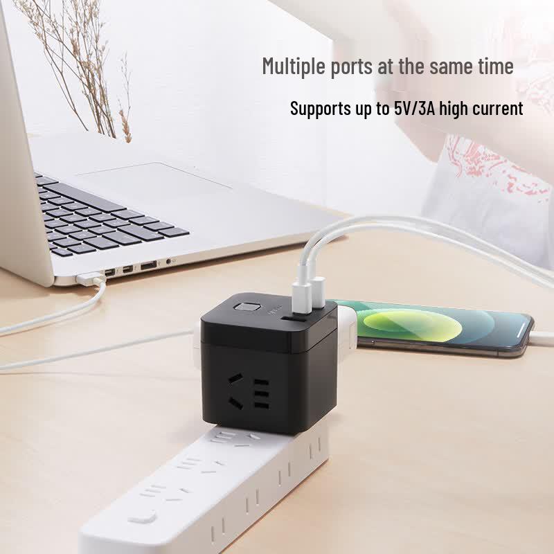 BULL 20W PD Fast Charging Wireless Cube Power Strip CN plug (adapter included)