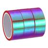 3/12Rolls 15mmx5m Metalized Tape Self Adhesive Holographic Foil Mirror Metallic Masking Sticker Tapes for DIY Art Craft Wrapping
