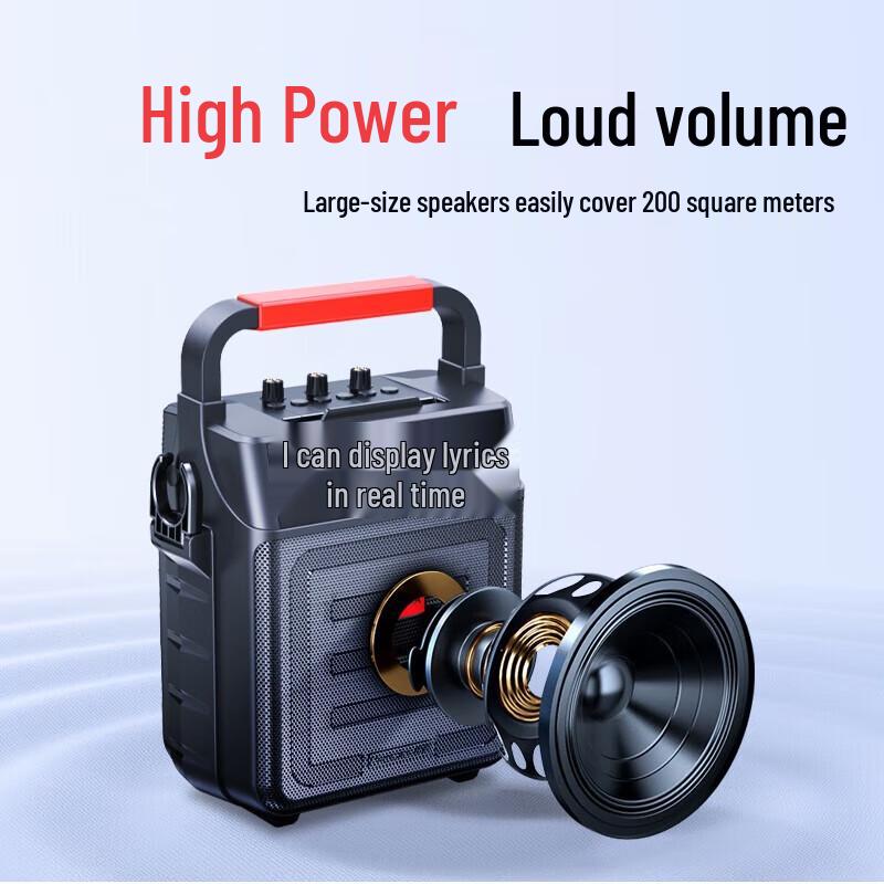 NEWMINE K22 Portable Bluetooth Speaker with Lyric Display CN plug (adapter included) (CN version)