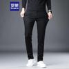 ROMON Men's Business Casual Straight Leg Elastic Jeans 08KZ