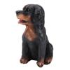 Dog Desktop Ornament Resin Adorable Sitting Dog Figurine for Bedrooms Balconies Bookshelves Gift