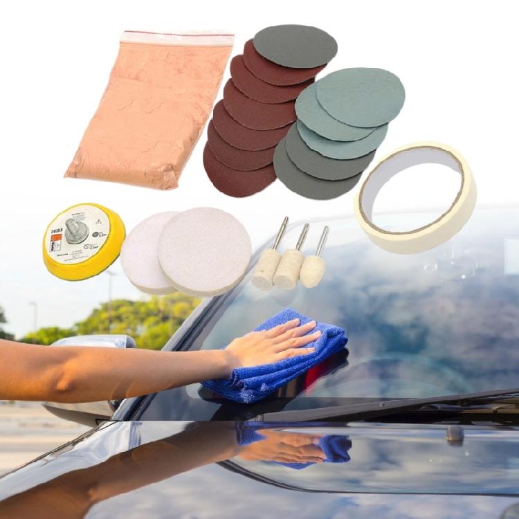 20 Pieces Car Windshield Polishing Pads Set For Scratch And Stain Removal Automotive Glass Sandpaper Polishing Kit