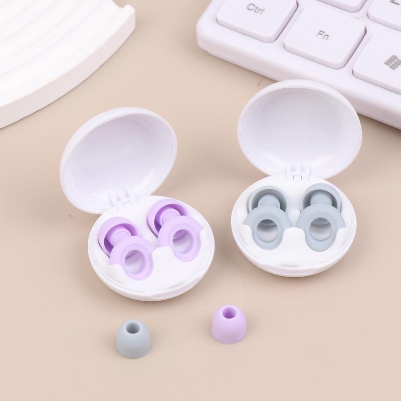 Silicone Earplugs For Sleep Insulation Dormitory Study Nap Time Noise Reduction Airplane Decompression Sleep Swimming Etc