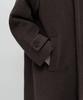 MUSINSA STANDARD Cashmere Blend Oversized Minimal Balmacaan Coat [Heather Brown]