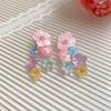 Silver Needle Resin Flower Stud Earrings, Fresh and Sweet Temperament Earrings, Women's Summer Gentle and Versatile Earrings, Design Sense Niche