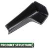 GRAND ORANGE RV Rain Gutter Spouts Long Version Left and Right 3 1/2" Long 4pcs Black Gutter Spout