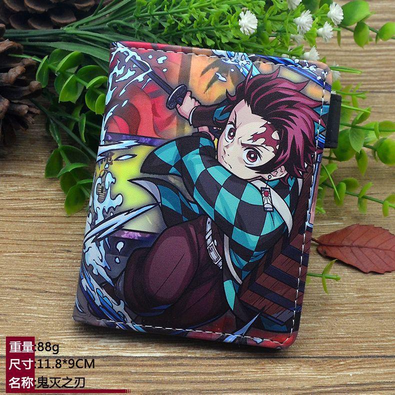 Japan cartoon comics Demon Slayer Stylish Vertical Bag Card Holder Coin Purse 0027