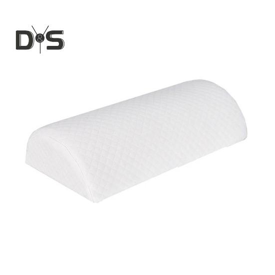 Half Moon Bolster Pillow for Legs Back Sleeping Knee Pillow Memory Foam Under Knee Pillow with Machine Washable Cover for Ankle Foot Comfort