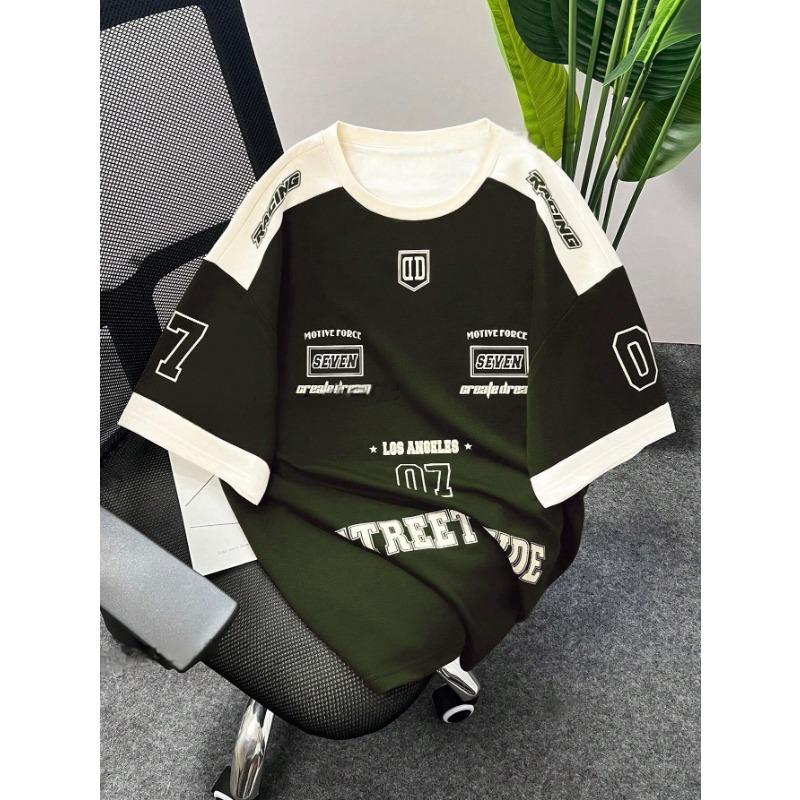 Short Sleeved Streetwear Sports Style Men's Sports Round Neck T-shirt Quick Drying Comfortable and Breathable