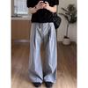 Men's Retro Striped Wide-Leg Summer Pants - Loose, Casual Floor-Length Style